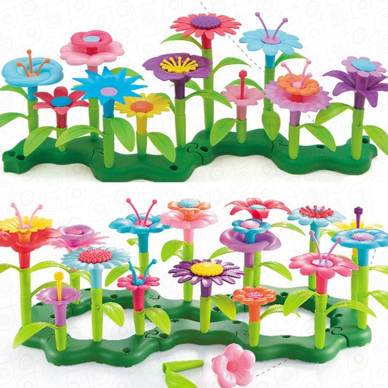 DIY Flower Garden Block Board Set 46 Pcs